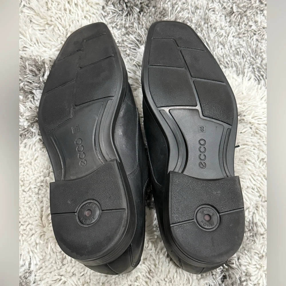 ECCO Black Leather Lace-Up Dress Shoes Men's Size 45 (US 11-11.5)